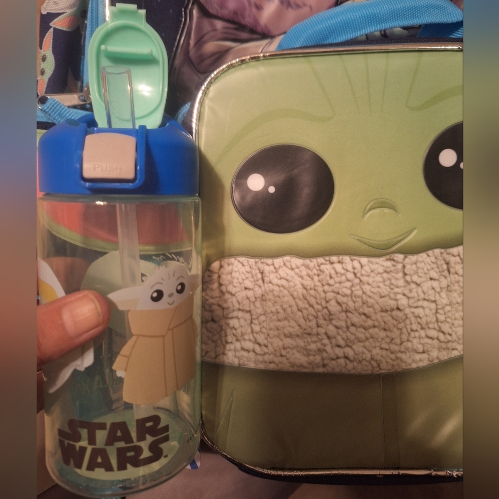 NWT Disney Star Wars Baby Yoda Backpack,Lunch Bag & Water Bottle - Picture 8 of 10